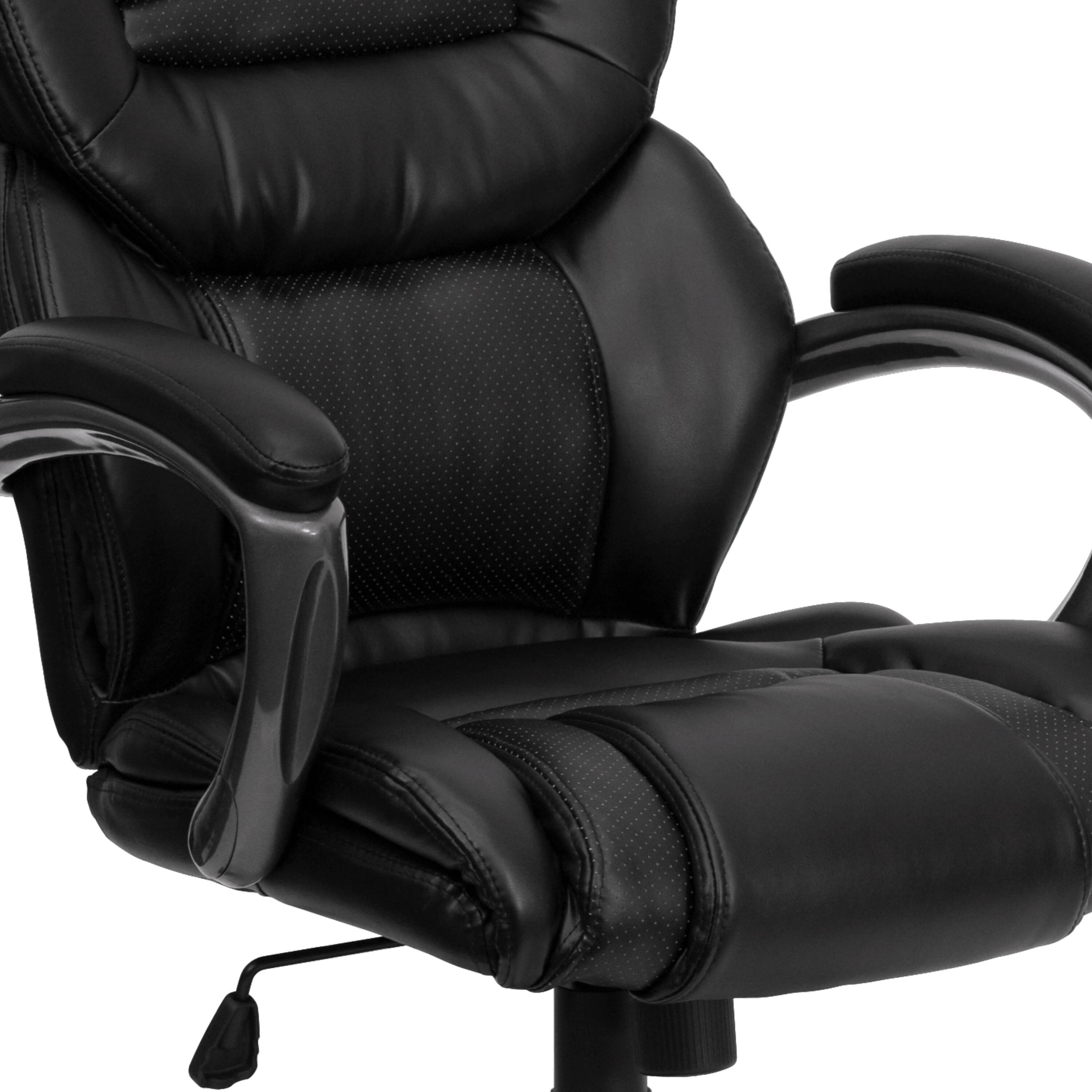 Alt View 8. Emma + Oliver - High Back Executive Swivel Ergonomic Office Chair with Accent Layered Seat/Back - Black.