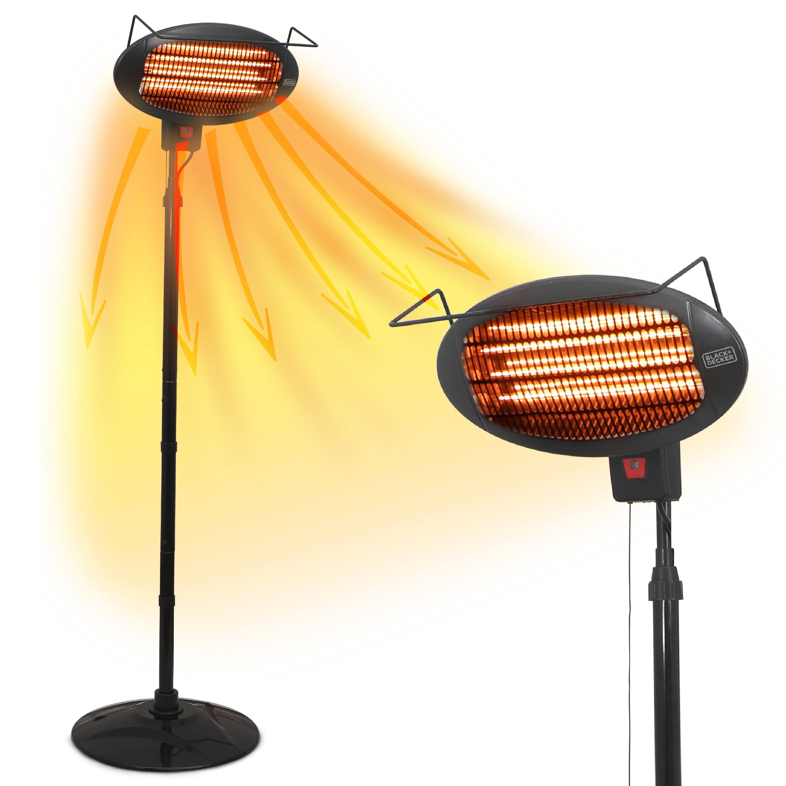 Front. Black+Decker - Black+Decker Patio Floor Electric Heater - Black.