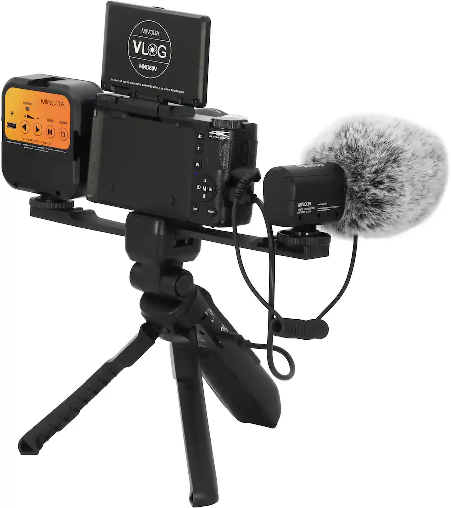 Minolta VLOG MND60V 64.0 Megapixel 4K Video Digital Camera Kit for ...