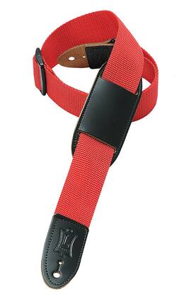Levy's Leathers - Polypropylene Guitar/Ukulele Strap, Youth Series - 1-1/2 inch. Wide - Red/Black