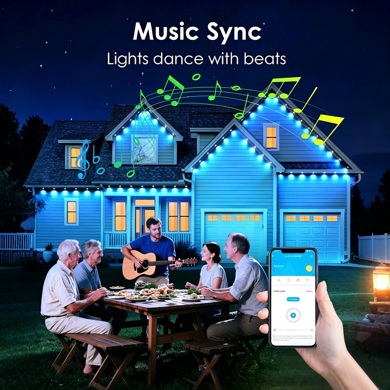 Music Sync  
Lights dance with beats
