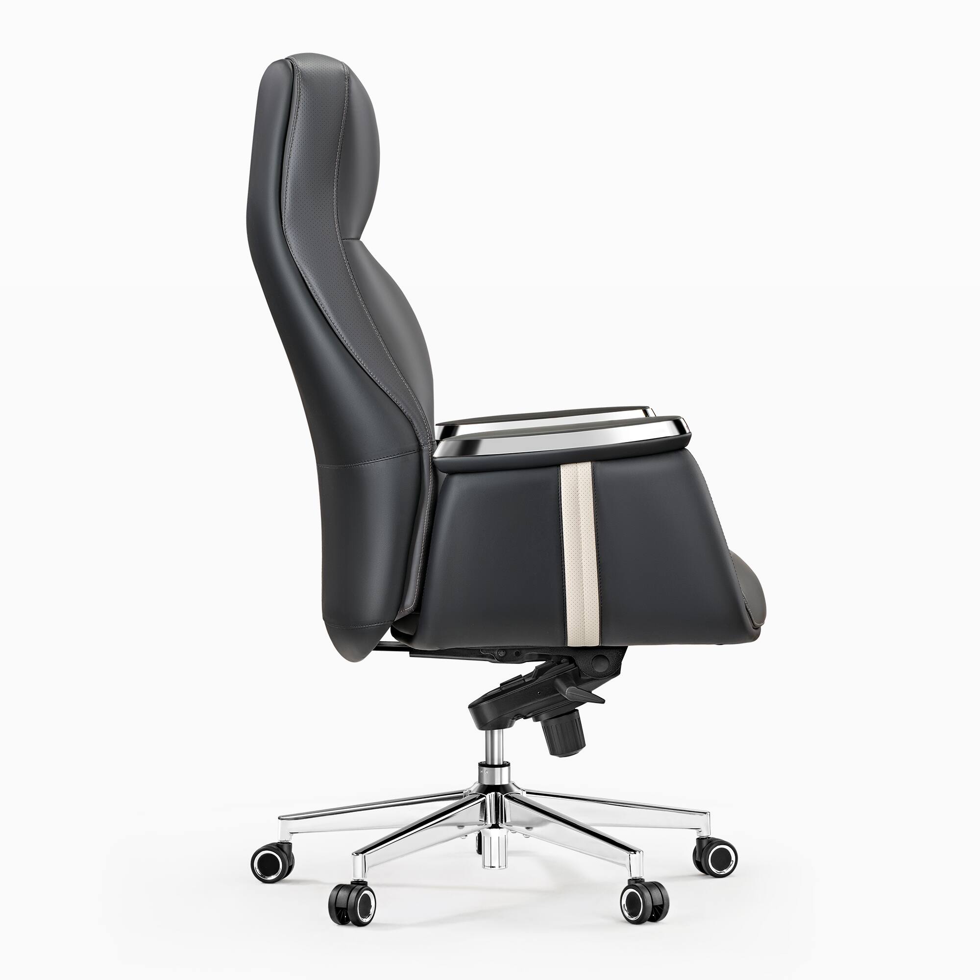 Angle. Eureka Ergonomic - Silicone Leather Executive Ergonomic Office Chair - Grey.