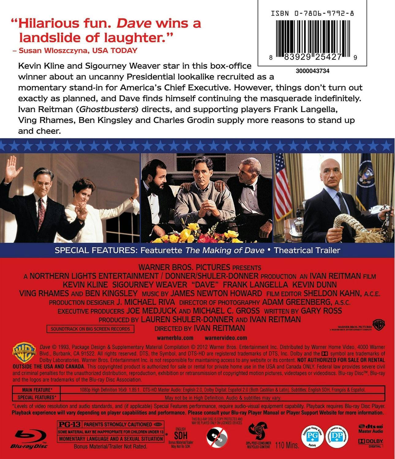 Back. Dave [Blu-ray].