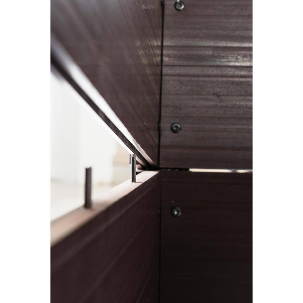 Left. New Age Pet - 4x4 ECOFLEX Garden Bed, Walnut - Walnut.