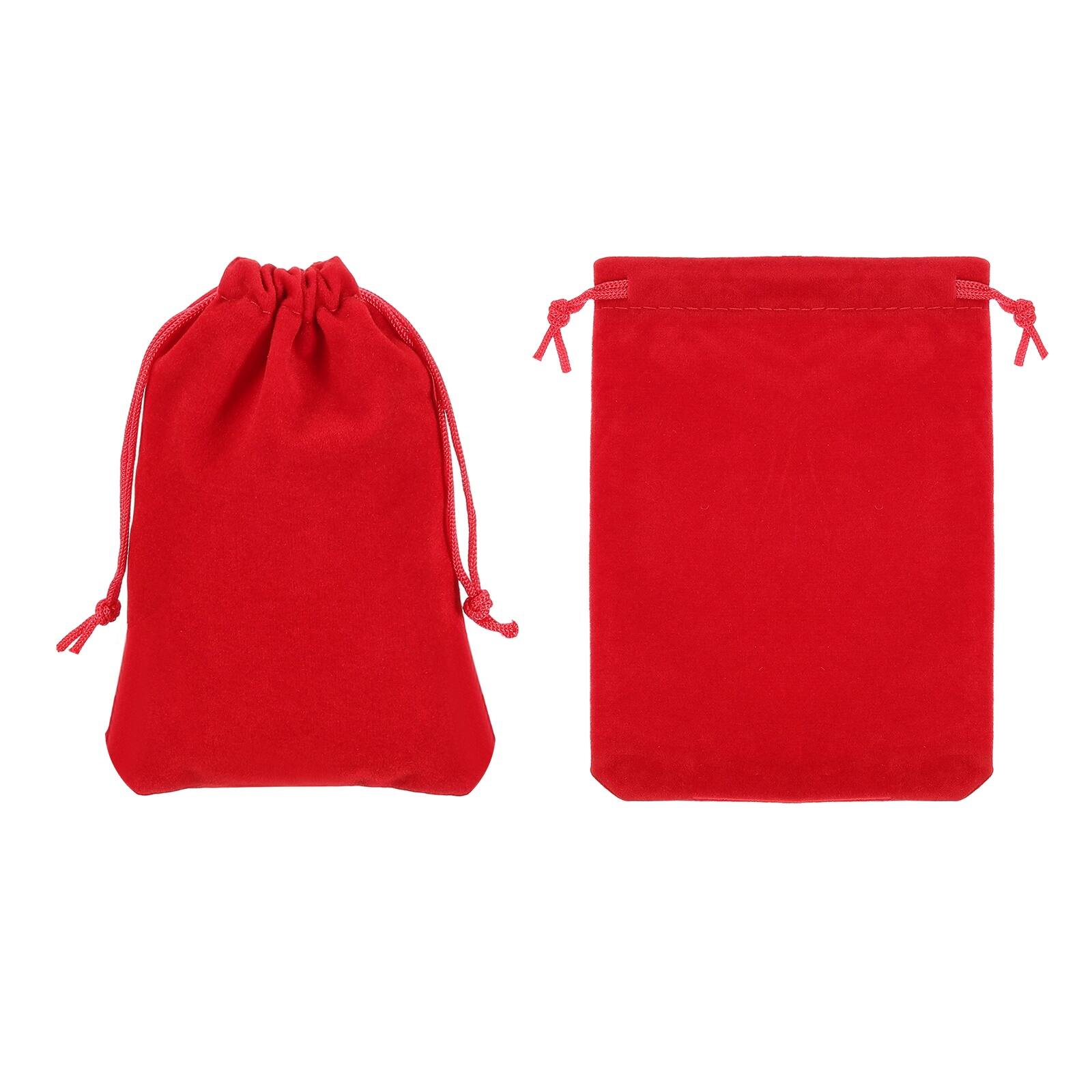 Front. Unique Bargains - Bluetooth Headphone Bag, 2pcs 5.91x3.94 Inch Travel Headset Carrying Storage Pouch Drawstring for Over-Ear Headphones - Red.