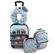 Front. Costway - 5 PCS Kids Luggage Set with Backpack Neck Pillow Luggage Tag Lunch Bag Wheels - Blue.
