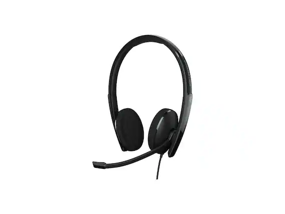 Front. EPOS - EPOS I Sennheiser ADAPT 160T USB II Stereo Computer Headset Over-the-Head Black (1000901) - Red.