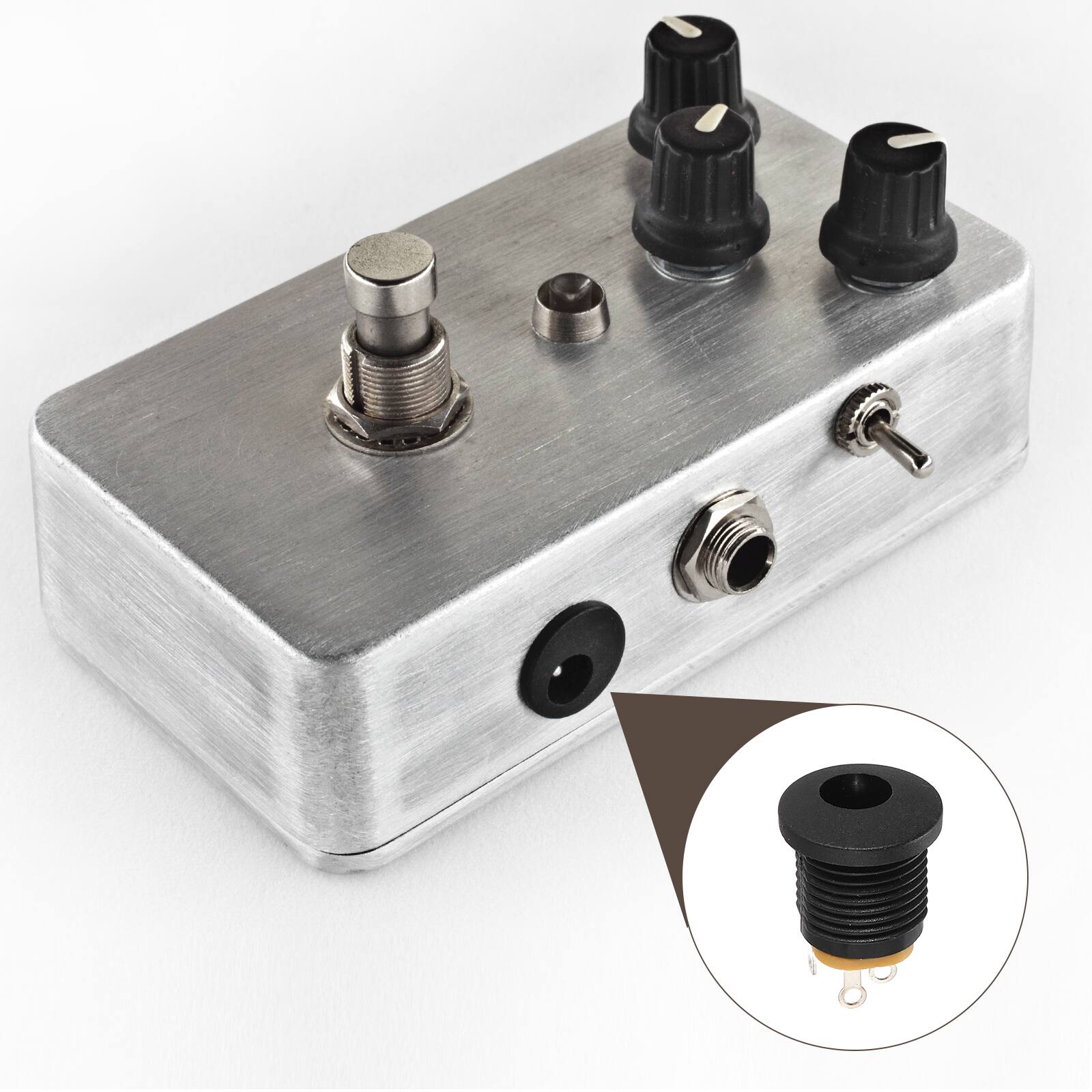 Alt View 3. Unique Bargains - 20pcs DC5525 Female Panel Jack + 20pcs DC5525 Male Plug for Guitar/Car Audio/Power Supply - Black.