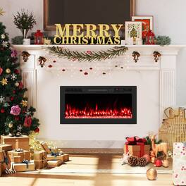 Boyel Living - Smart WiFi Electric Fireplace Wall Mounted and Recessed 750W 1500W Heater