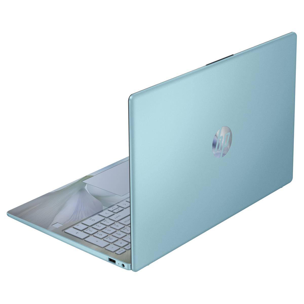 Left. HP - HP 15-FC00 Laptop - 15.6" HD Touch - AMD Ryzen 3 - 8GB - 256GB - Win 11 H - Blue.