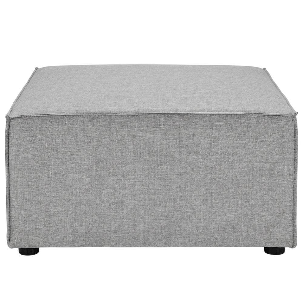 Back. Outdoor Escape - Outdoor Patio Upholstered Sectional Sofa Ottoman for Lounge Comfort - Gray.