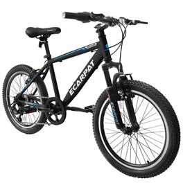 Anysun - 20" Kids Mountain Bike - 7-Speed Trigger Shifter, Steel Frame & V-Brakes, for Boys & Girls Ages 7-12 - Black