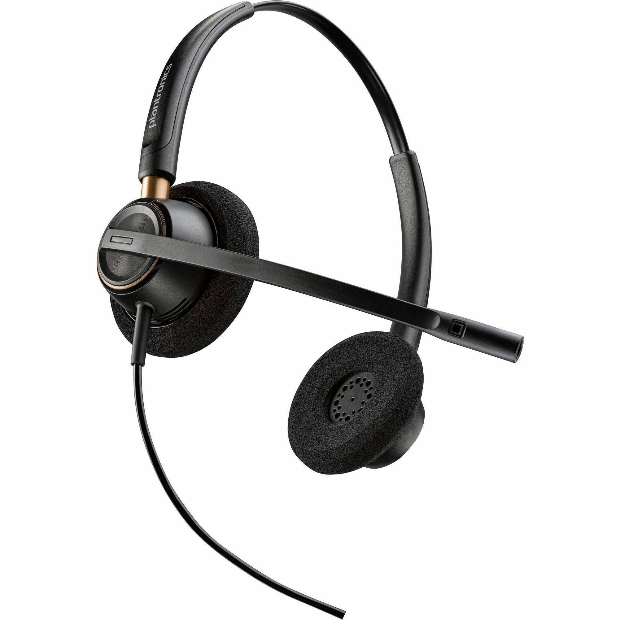 Alt View 1. HP - Poly Encore Pro 525 Headset - Microsoft Teams Certification - Stereo - USB Type A - Wired - Over-the-head, On-ear - Black.