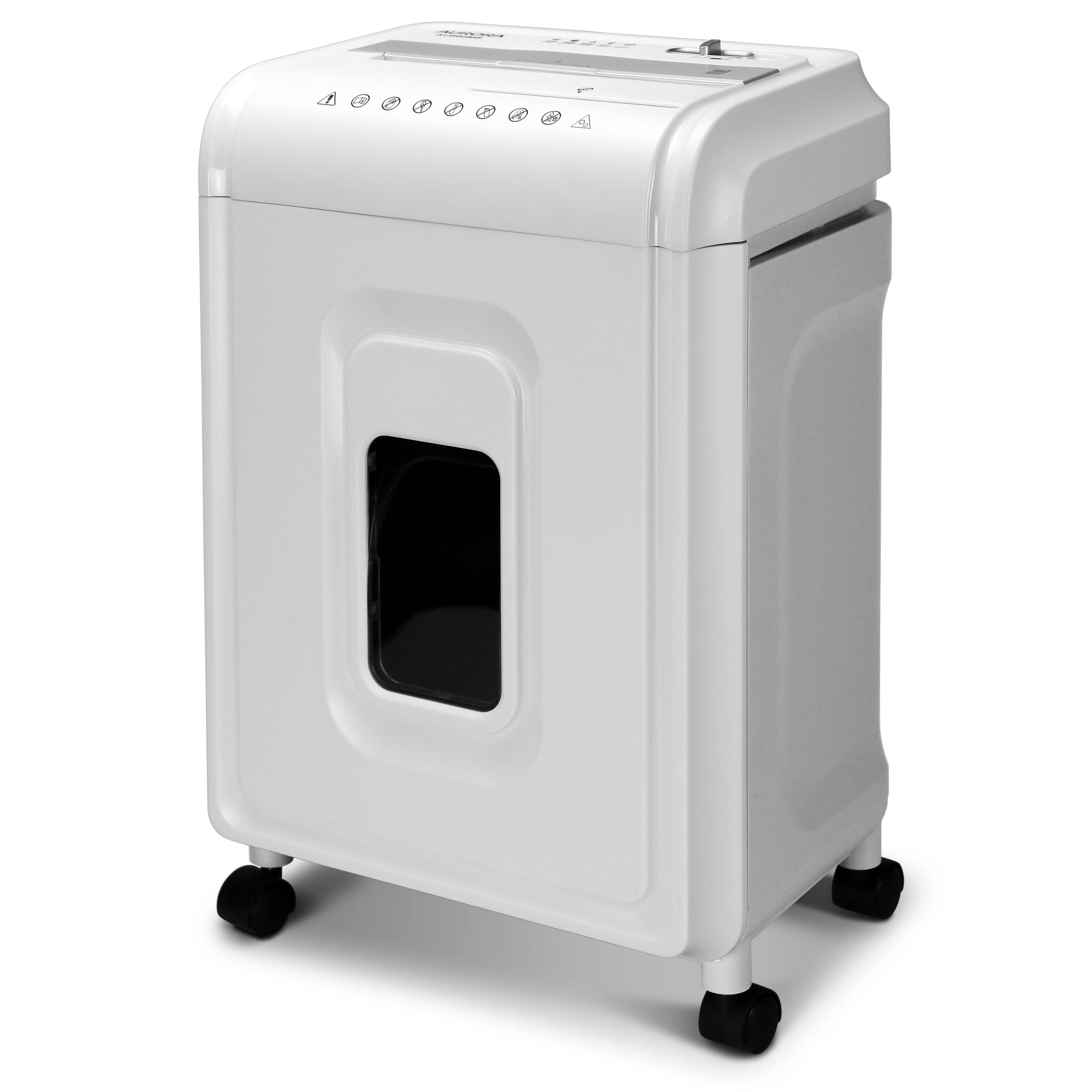 Angle. Aurora - Aurora AU1262XA Anti-Jam 12-Sheet Crosscut Paper and CD/Credit Card Shredder, White/Gray - White/Gray.