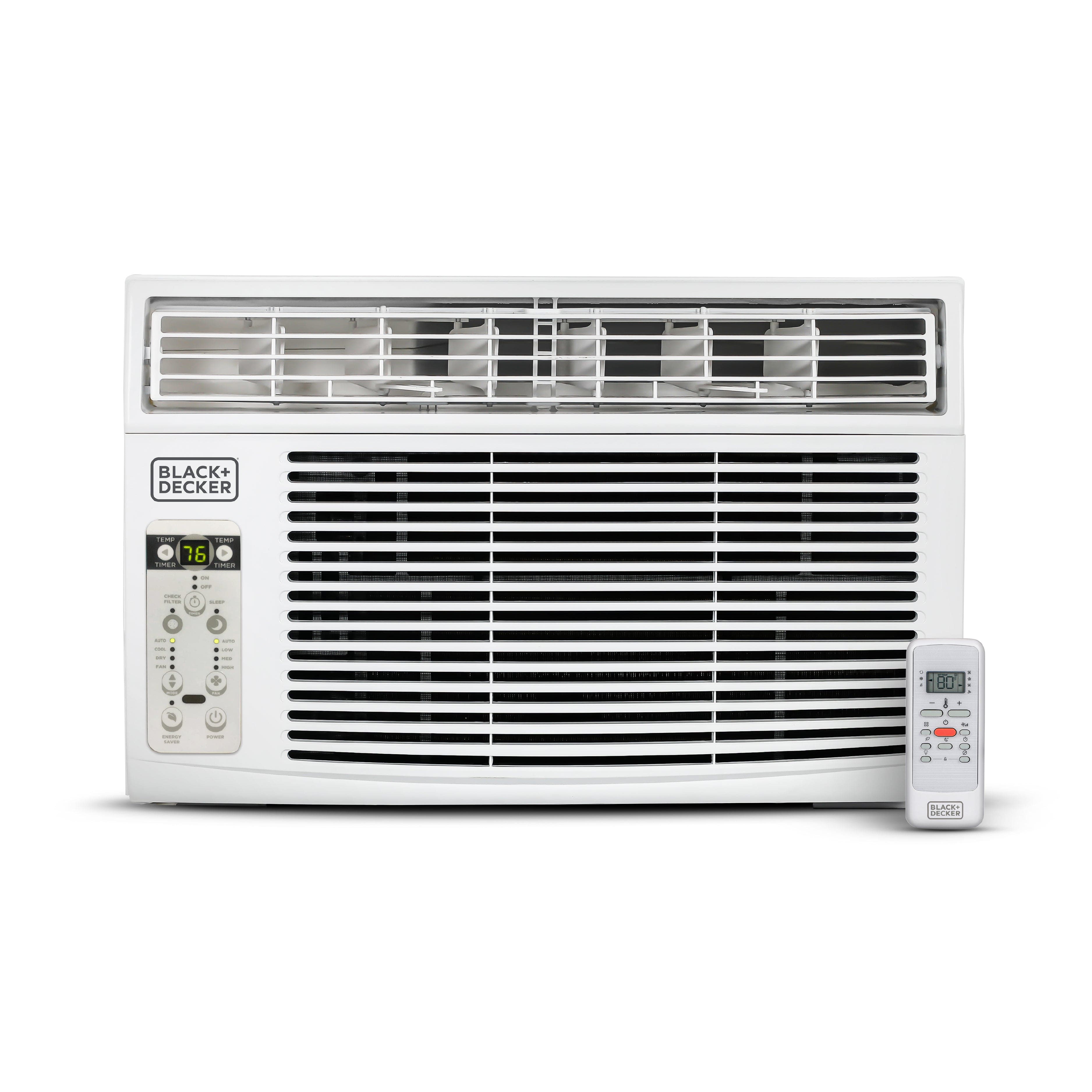 Black+Decker - 14300 BTU Window Air Conditioner with Remote Control Cools Up to 700 Square Feet - White