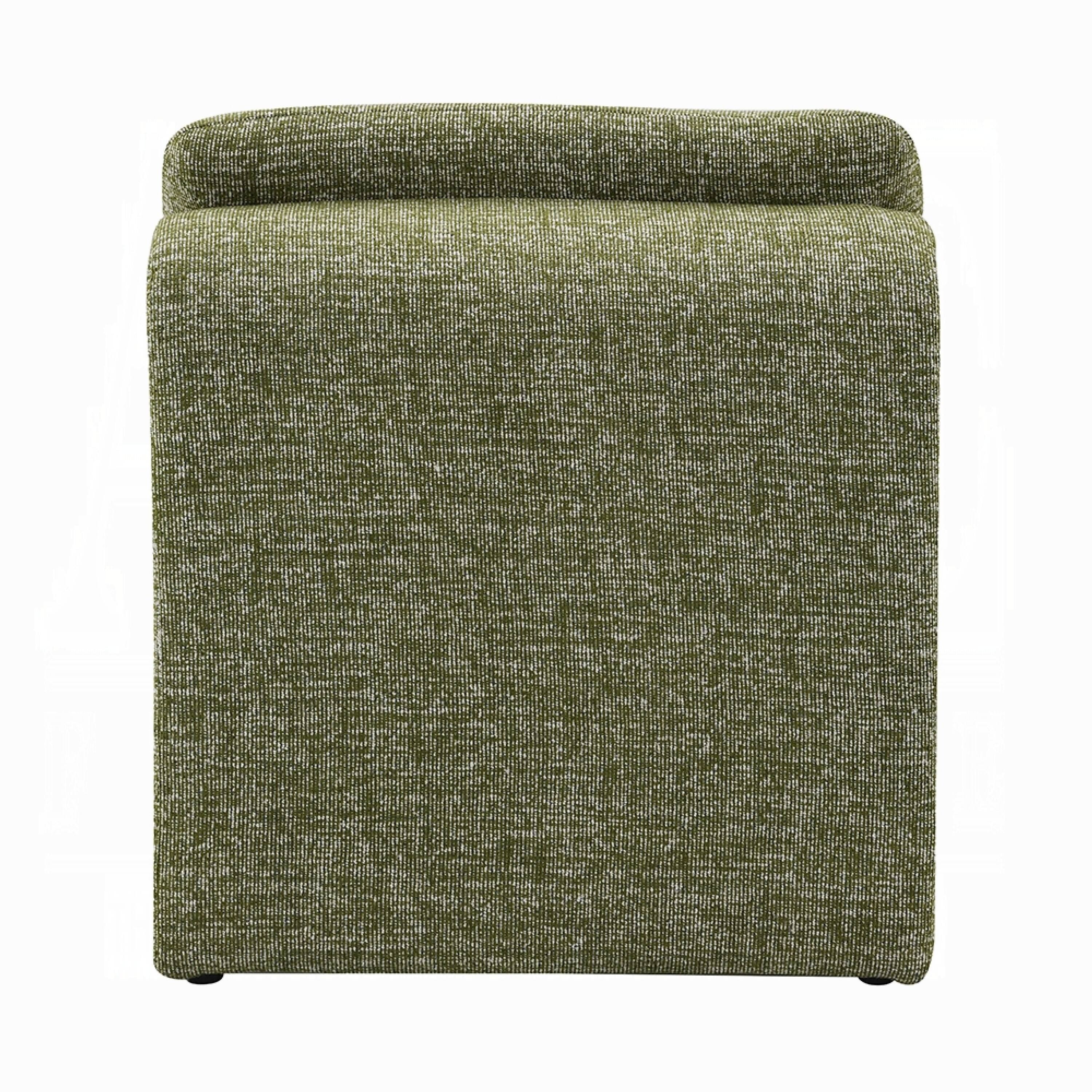 Alt View 3. Manhattan Lane - Kami Accent Chair, Curved Open Base, Armless Modern Green Boucle - Green.