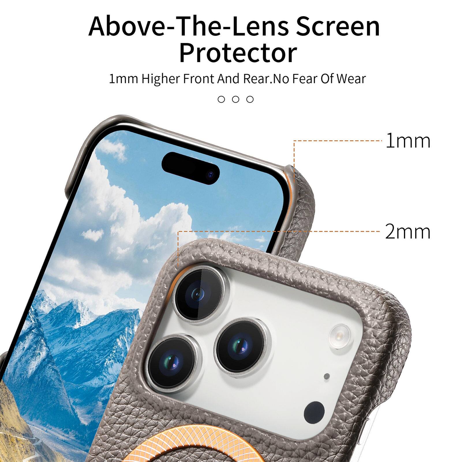 Above-The-Lens Screen Protector  
1mm Higher Front And Rear. No Fear Of Wear  
1mm  
2mm
