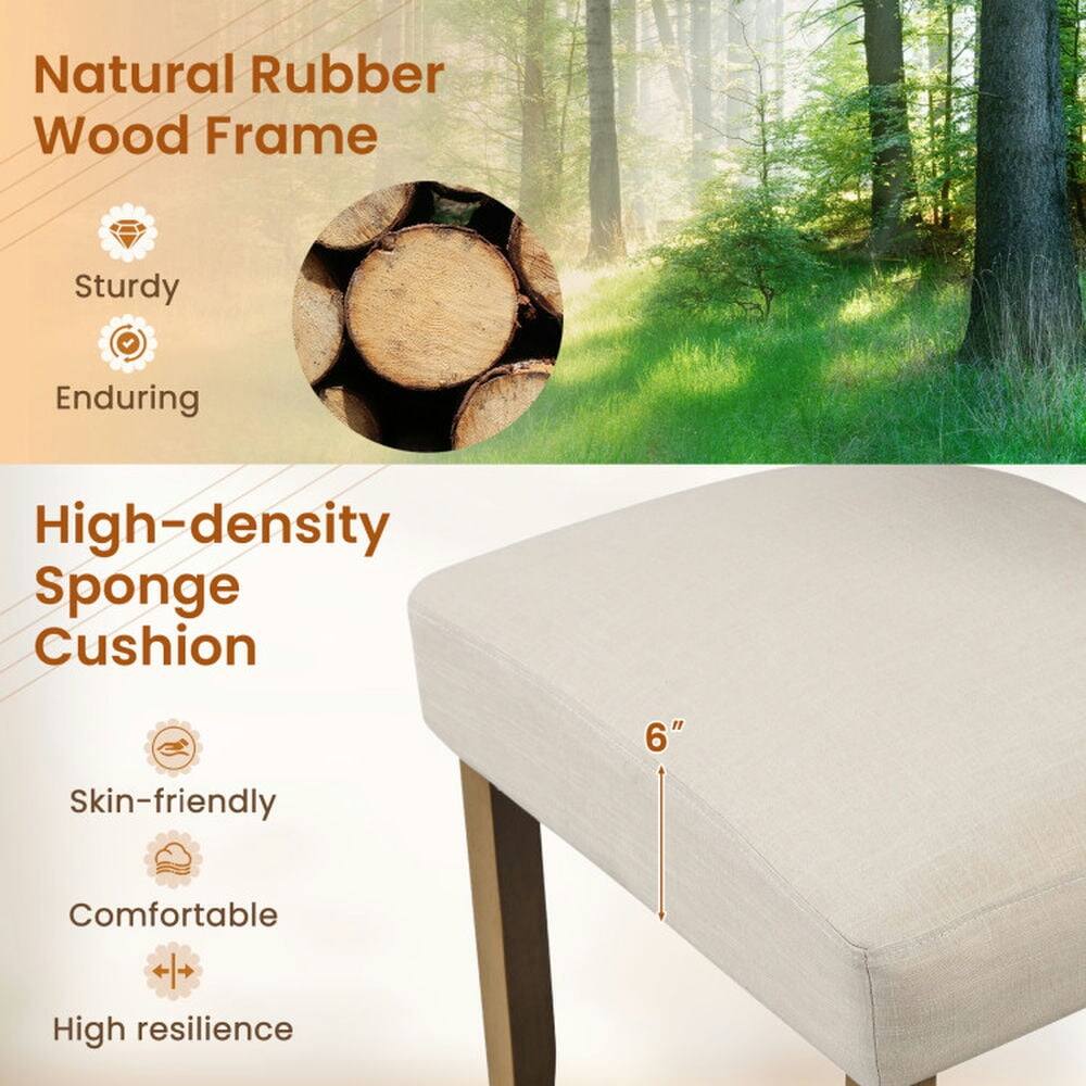 Natural Rubber Wood Frame  
Sturdy  
Enduring  

High-density Sponge Cushion  
Skin-friendly  
Comfortable  
High resilience  

6"