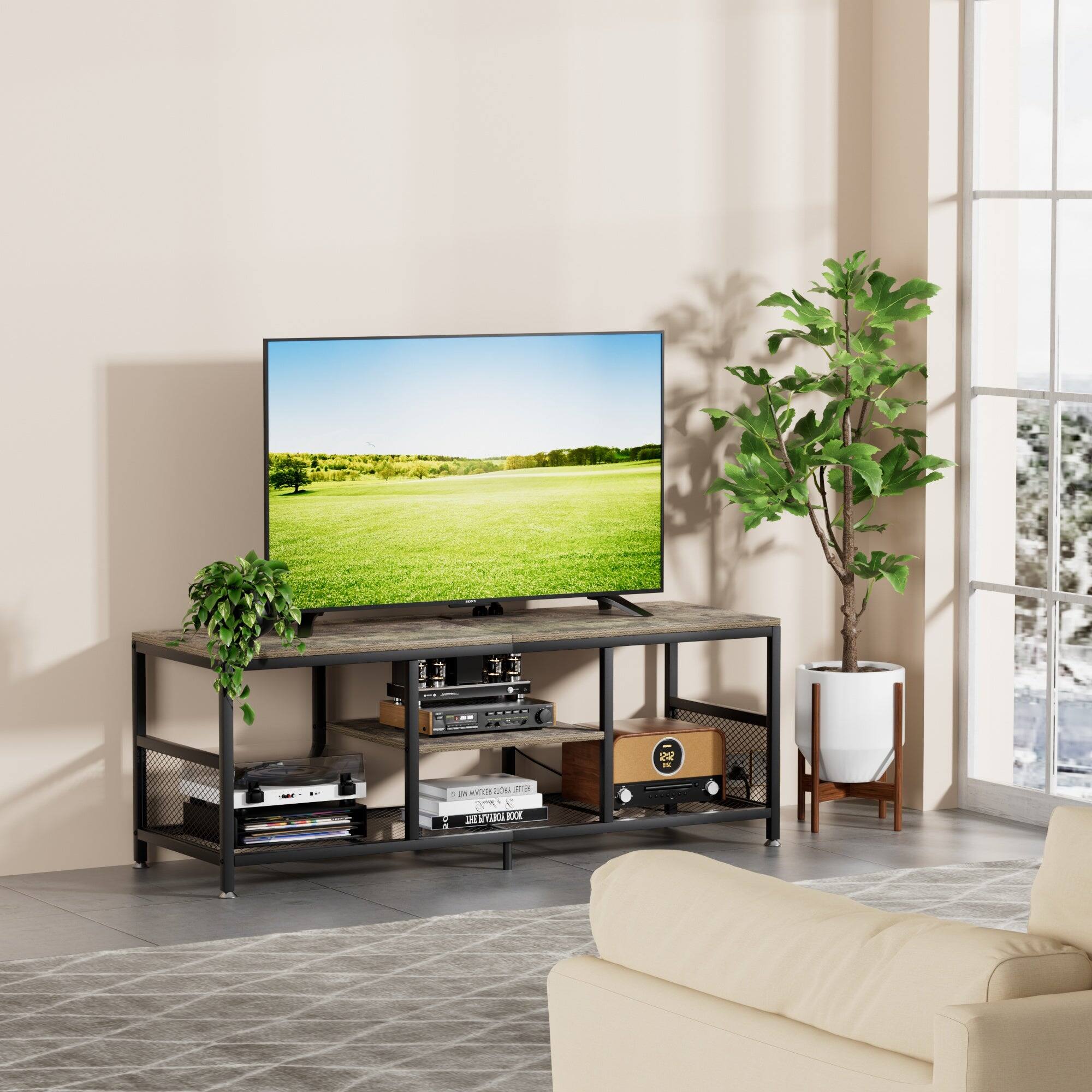 55" Grey With Socket