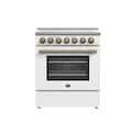 Forno Appliances - 30 in. Wide 5 Elements Paolo 4.38 cu. ft. Freestanding Electric True Convection Range with Warming Zone - White