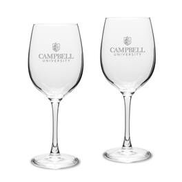 Jardine - Campbell Fighting Camels 16oz. 2-Piece Traditional White Wine Glass Set - Multicolor