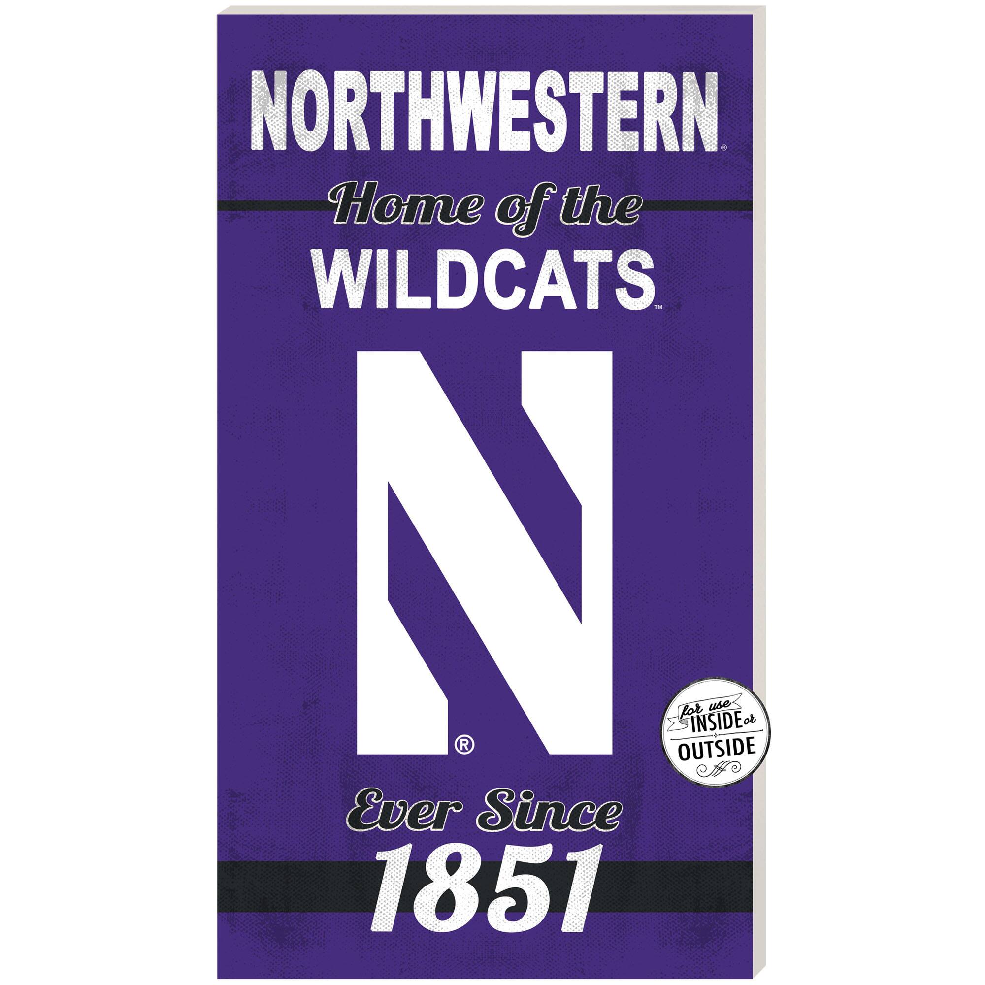 Purple Northwestern Wildcats 11'' x 20'' Home Of The Sign