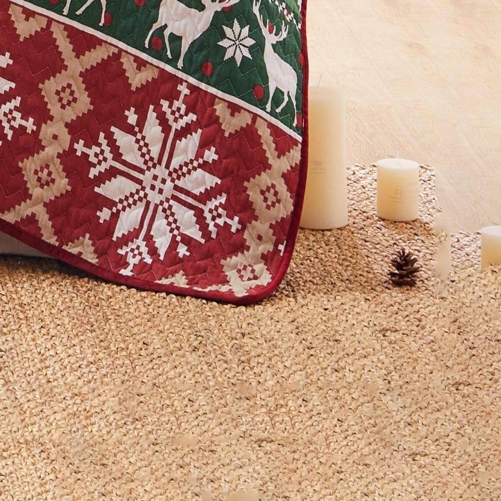 Alt View 3. Greenland Home Fashions - Greenland Home Fashion Fair Isle Ultra Soft High-Quality Throw Blanket Standard Red - Red.