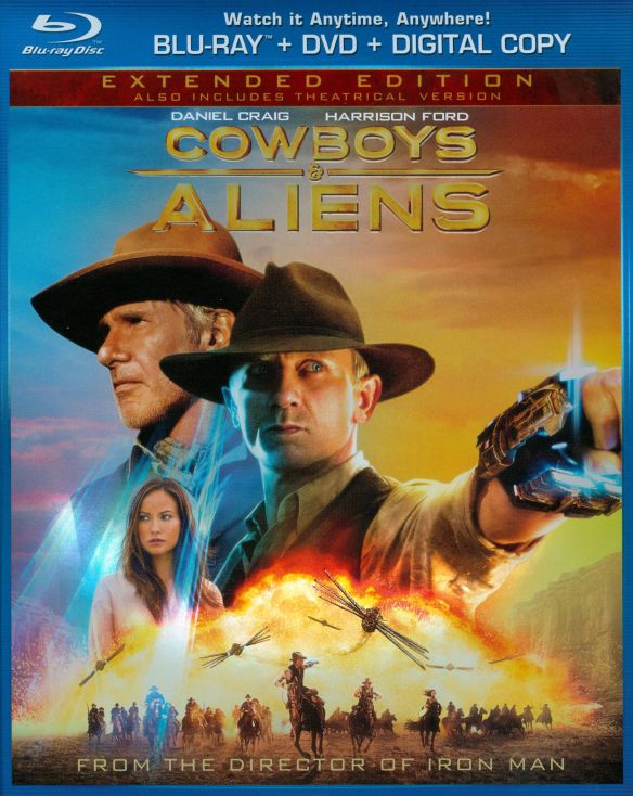  Cowboys &amp; Aliens [Extended Edition] [Rated/Unrated] [2 Discs] [Includes Digital Copy] [Blu-ray/DVD] [2011]