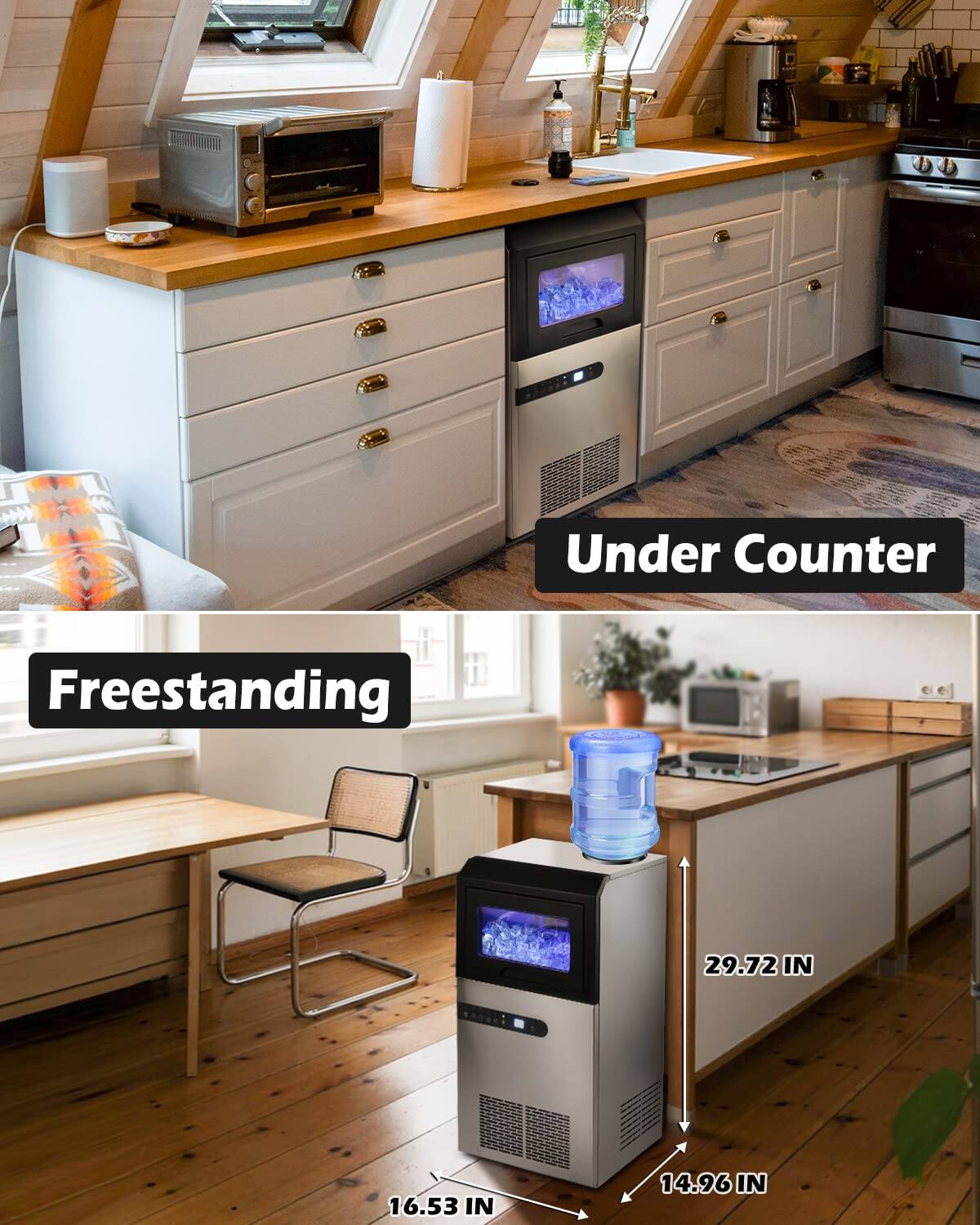 Under Counter Freestanding  
29.72 IN  
16.53 IN  
14.96 IN