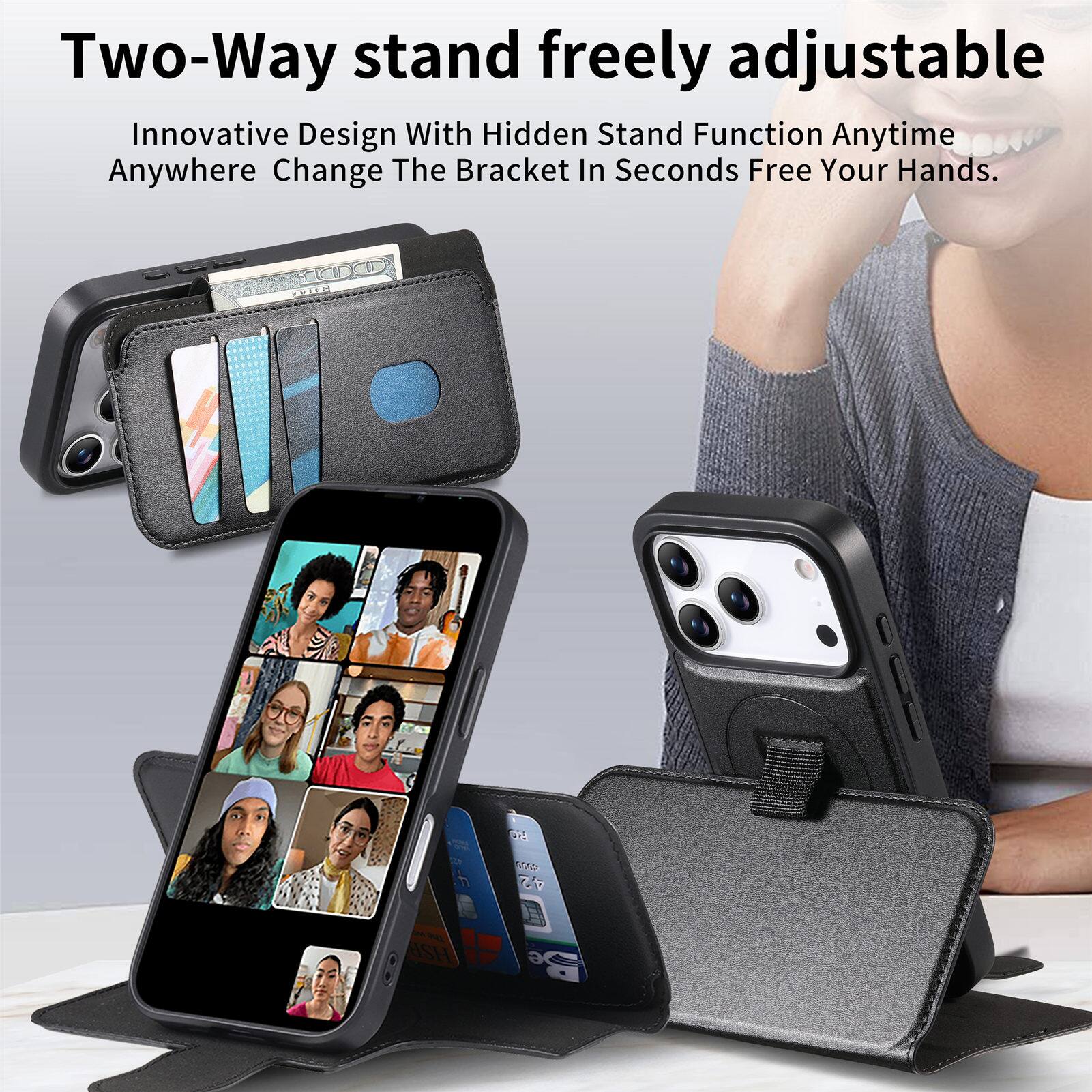 Two-Way stand freely adjustable  
Innovative Design With Hidden Stand Function Anytime Anywhere Change The Bracket In Seconds Free Your Hands.