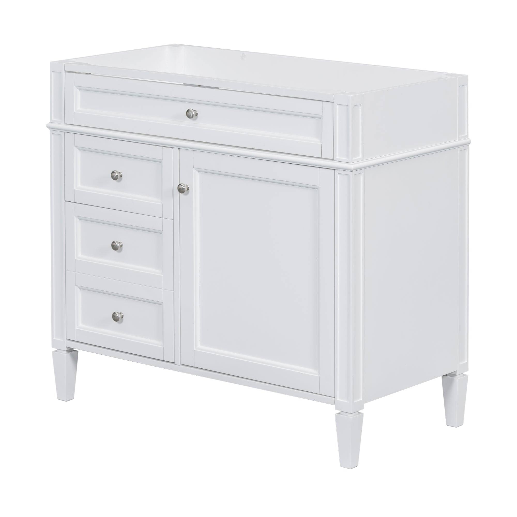 Alt View 7. Boyel Living - 36 Inch Modern Bathroom Vanity Cabinet Without Sink Solid Wood Frame White - White.
