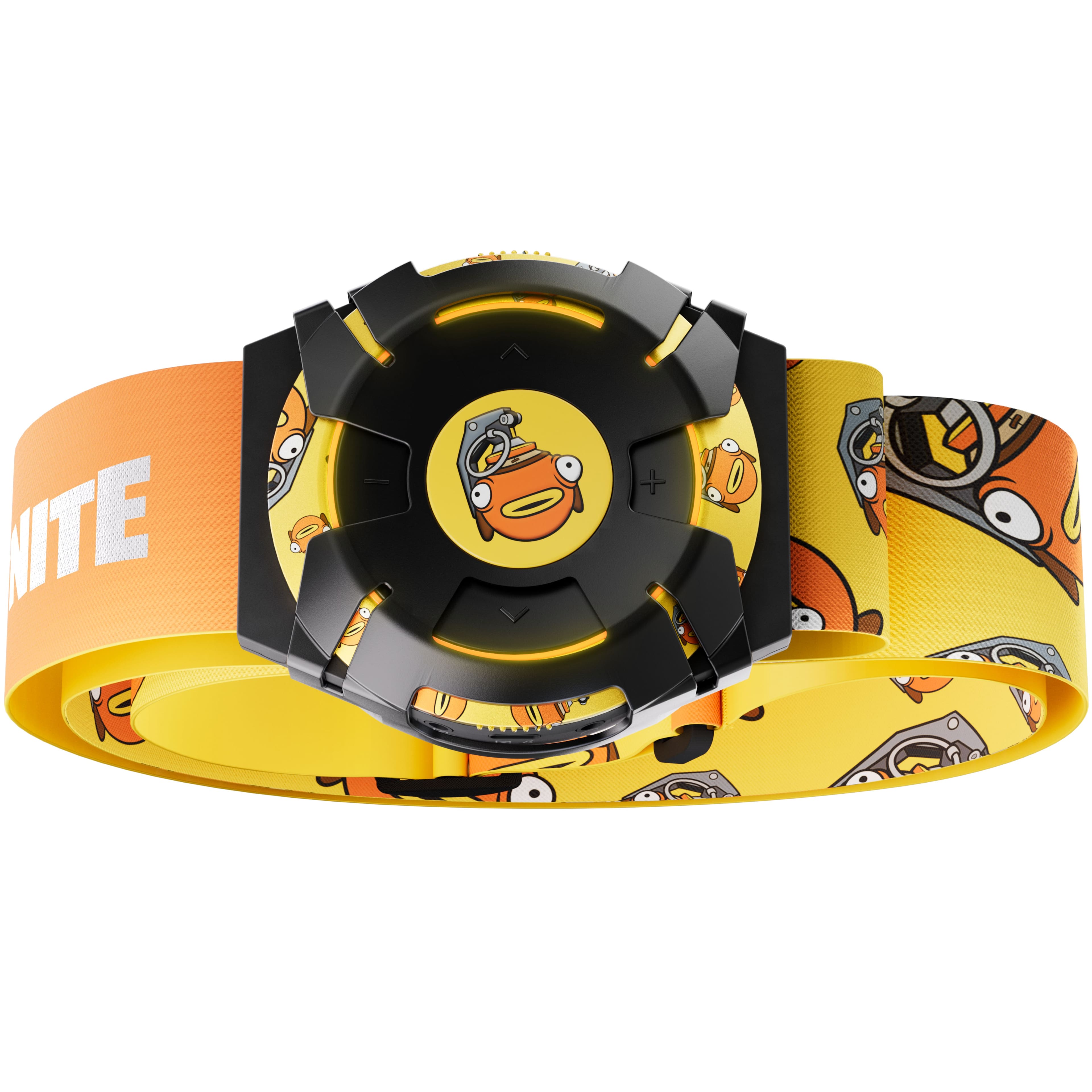 Left. Woojer - Fortnite Strap 3 Ring, Armor & Belt Style-set - Fishstick Edition - Yellow/Orange.