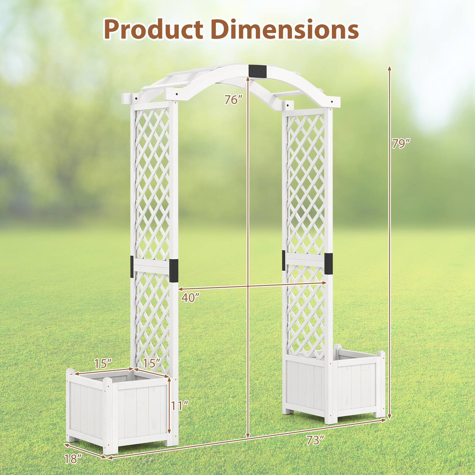 Product Dimensions: 76" x 79" x 40" x 15" x 15" x 11" x 18" x 73"