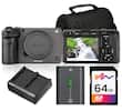 MODE MENU DO E-mount FOCUS MAG 5 SONY Full-Frame REC 6 TEBRA Fn DISP SNUTTER 4 PEAKING e 4 SONY 17 O BATTERY BO 201 CHARGER InfoLITHIUM N U 64GB SD XC