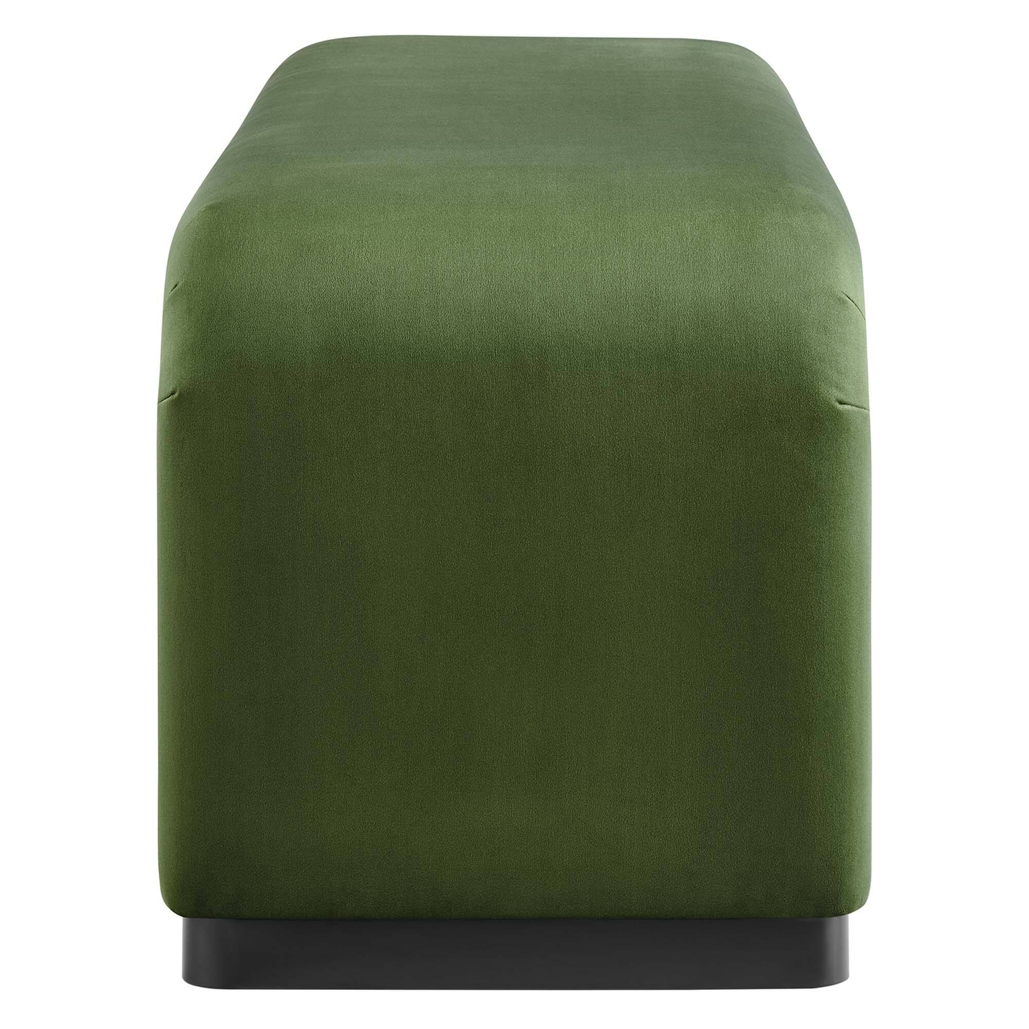 Back. Modway - Koda Performance Velvet Waterfall Long Bench by Modway - Green.