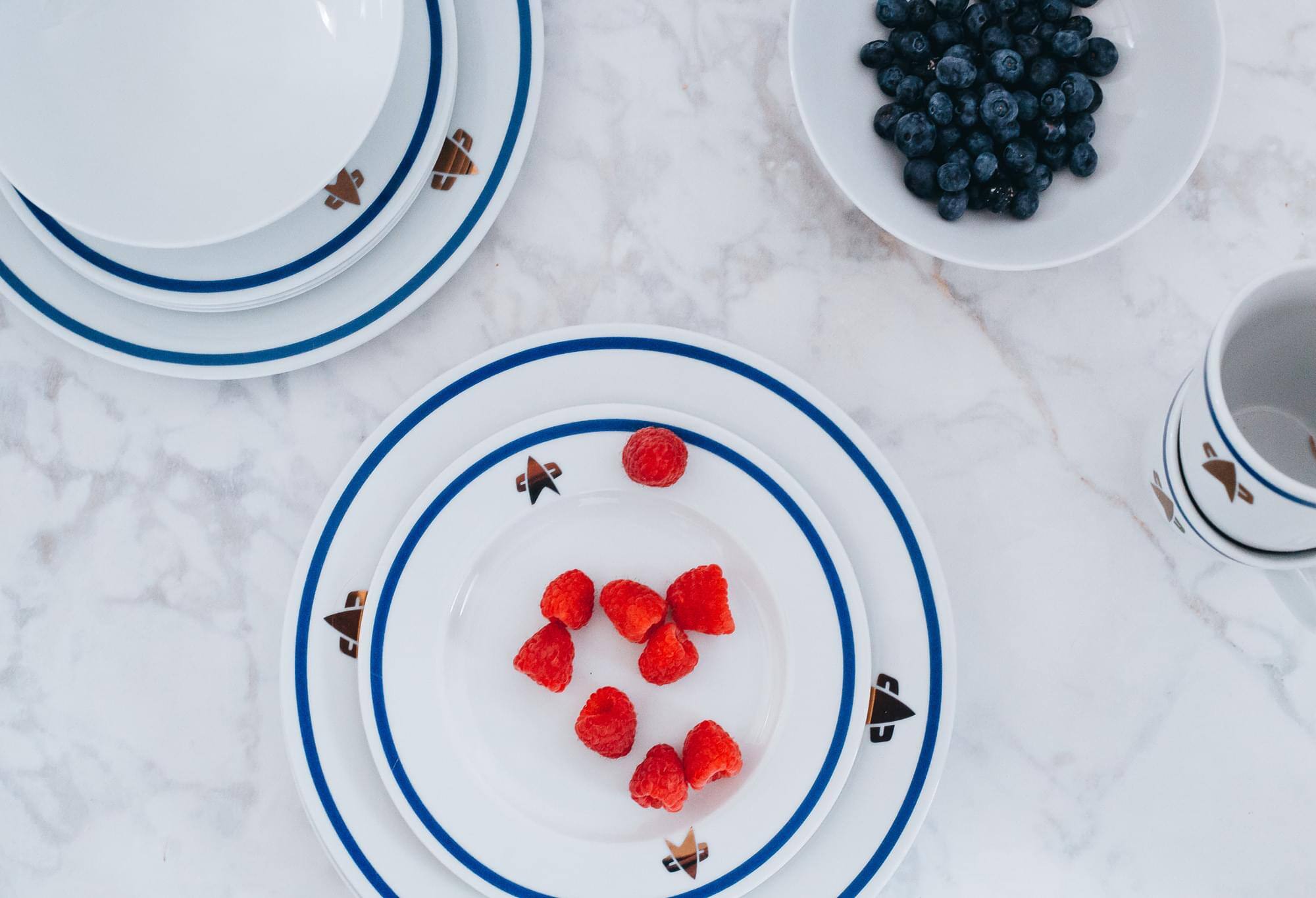 Alt View 3. Ukonic - Star Trek: The Next Generation Dinnerware Sets | 16-Piece Ceramic Dinner Set - White.