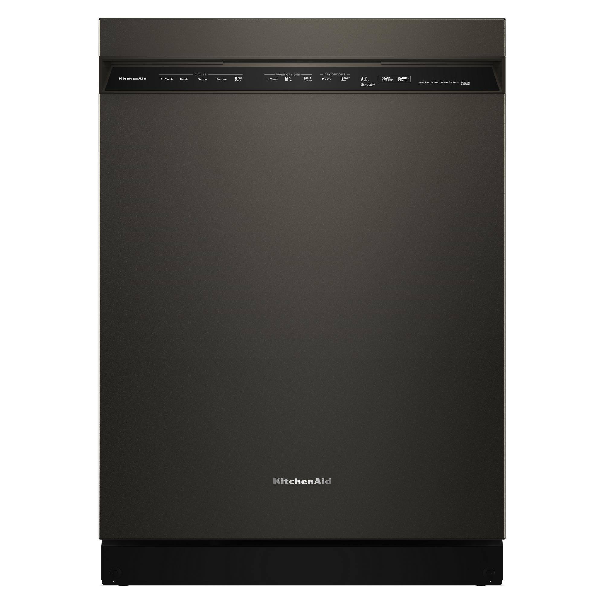 KitchenAid - 24" Front Control Built-In Dishwasher with Third rack and ProDry System - Black Ore