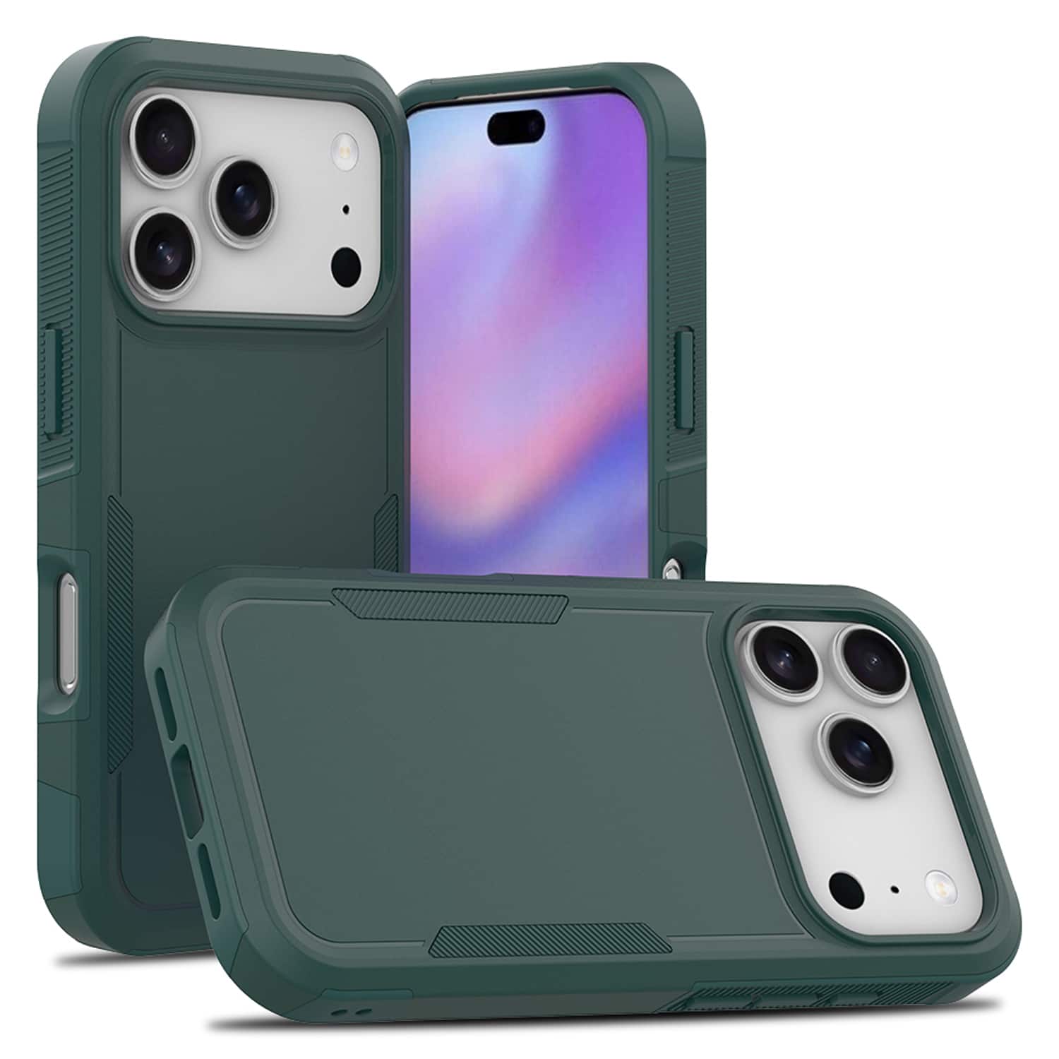Dteck - Rugged Case For Apple iPhone 17 Pro Max Shockproof Hybrid Heavy Duty Hard PC TPU Bumper Protective Slim Cover - Darkgreen price history on PriceWatchPro