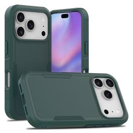 Dteck - Rugged Case For Apple iPhone 17 Pro Max Shockproof Hybrid Heavy Duty Hard PC TPU Bumper Protective Slim Cover - Darkgreen