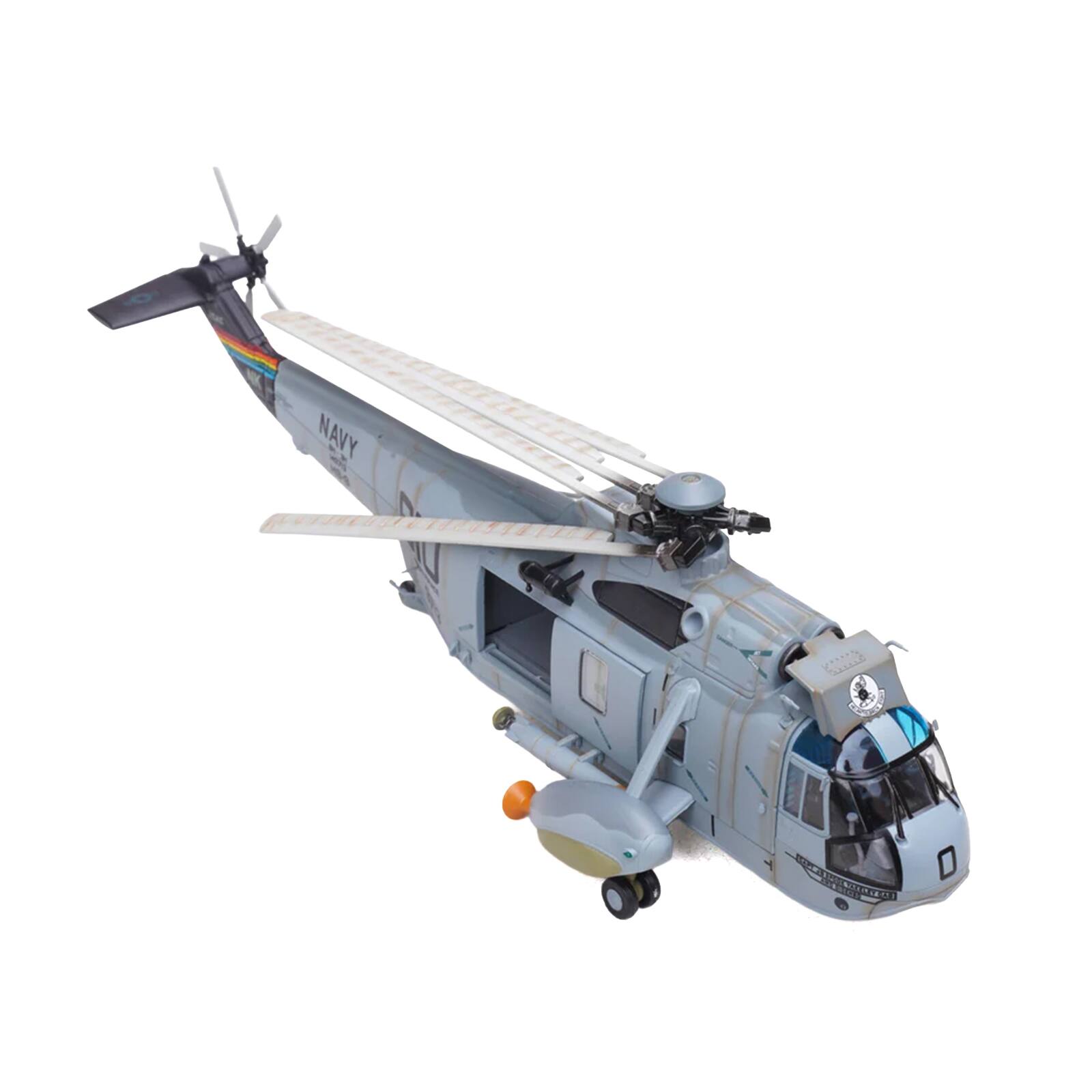 Alt View 2. Legion - Sikorsky SH-3H Sea King Helicopter "Eightballers, Carrier Air Wing 14" (1990s) US Navy 1/72 Diecast Model by Legion.