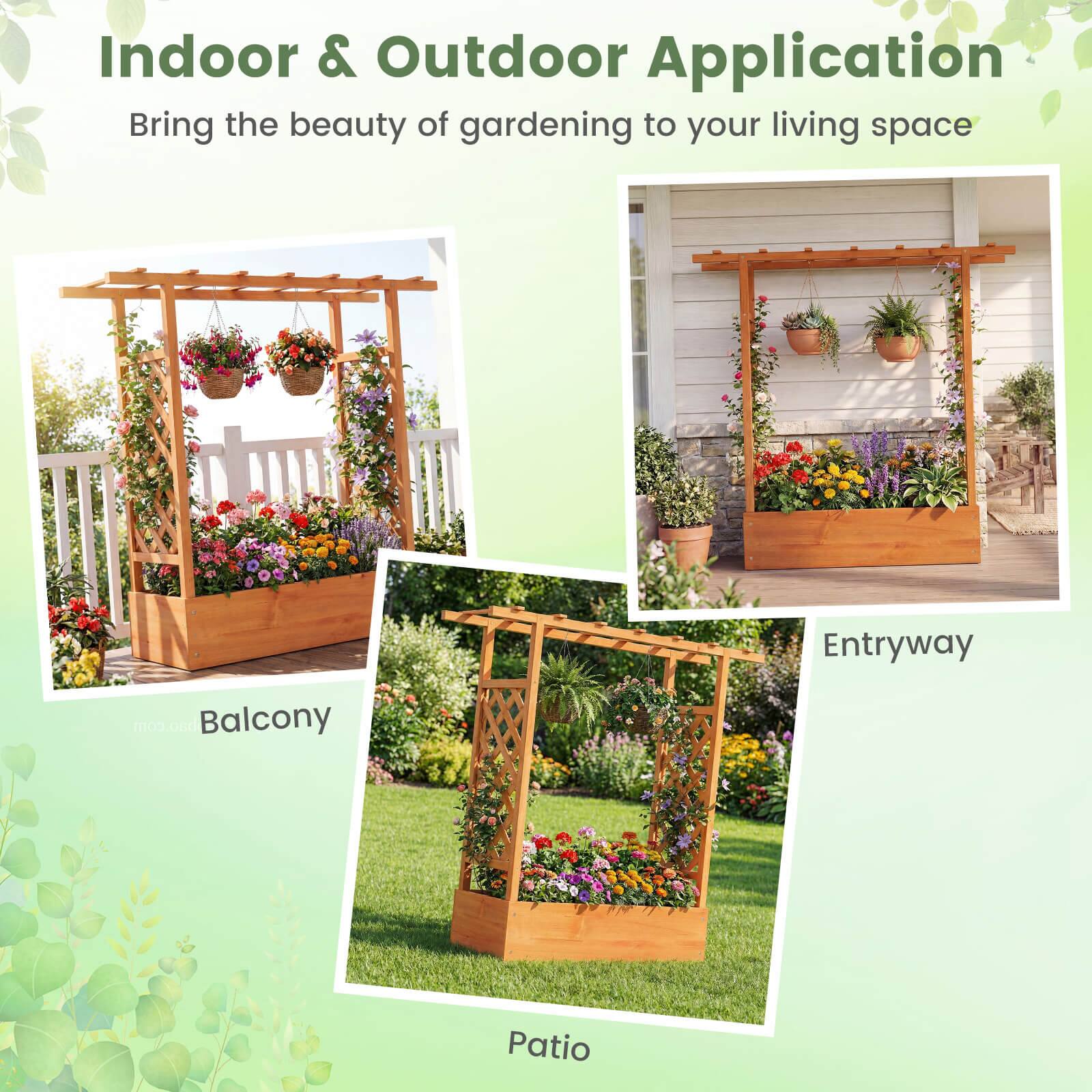 Indoor & Outdoor Application  
Bring the beauty of gardening to your living space  

Balcony  
Entryway  
Patio