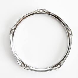 Gibraltar Hardware - 8" 5 Lug Batter Hoop, 2.3mm Heavy Duty Chrome Drum Hoop for Toms, Provides Consistent Tension and Shape