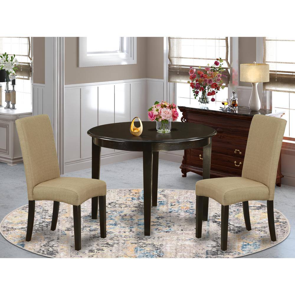 Left. East West Furniture - Dining Room Set Cappuccino - Brown.
