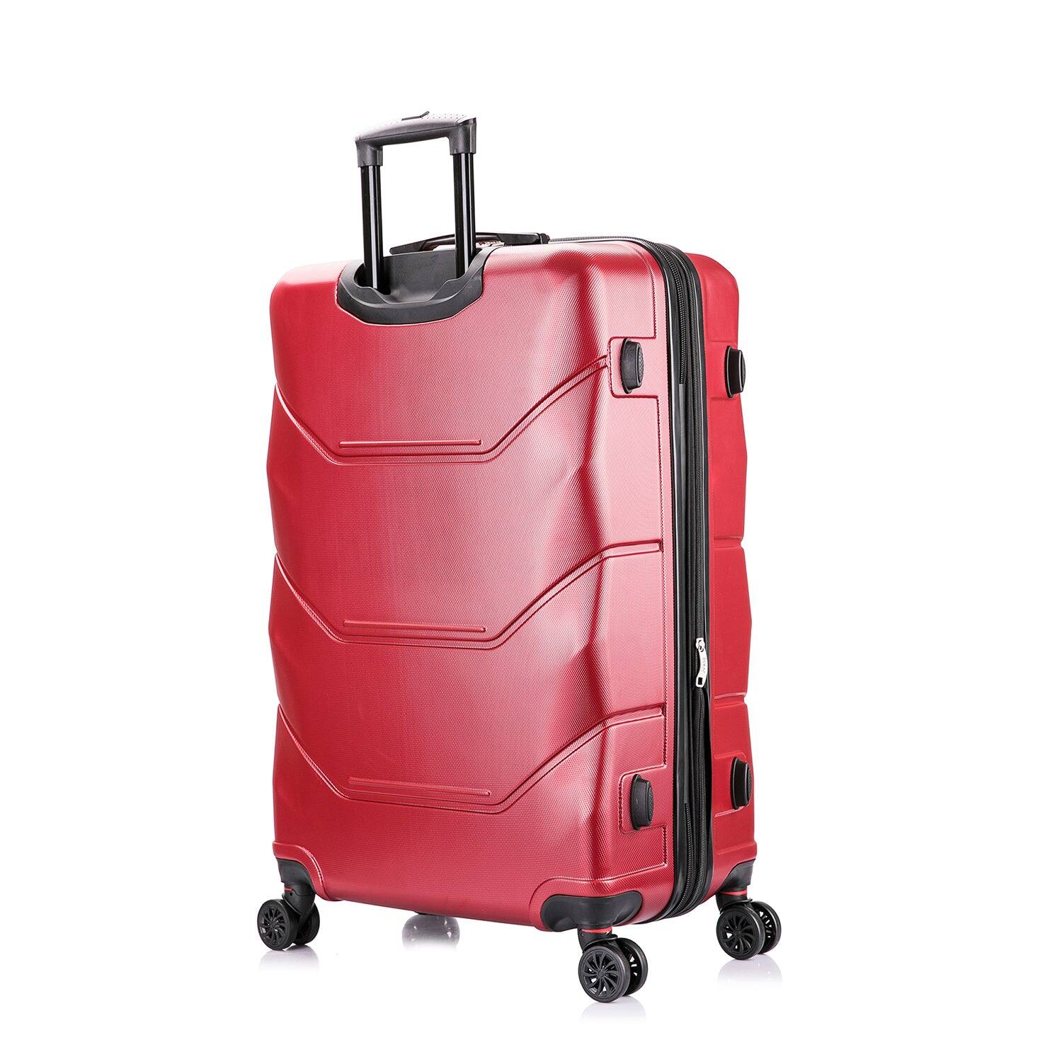 Back. DUKAP - Zonix Lightweight Hardside Spinner Luggage 30" Luggage - WINE.