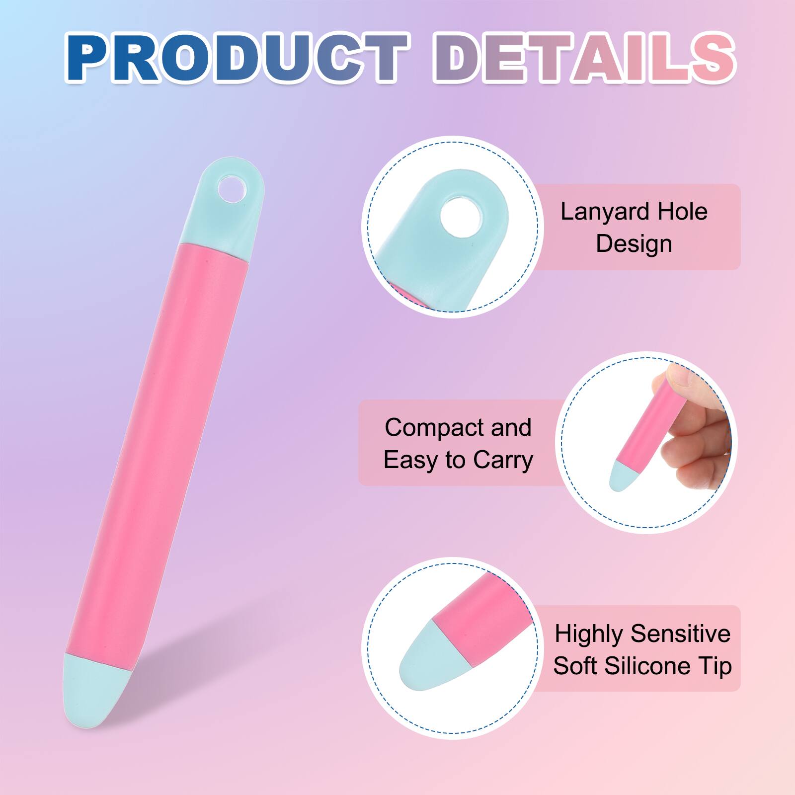 PRODUCT DETAILS

- Lanyard Hole Design
- Compact and Easy to Carry
- Highly Sensitive Soft Silicone Tip