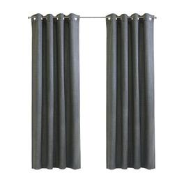Commonwealth Home Fashions - Habitat Sanders Light Filtering Window Treatment Grommet Curtain Panel for Bedroom Livingroom 52" x 108" Grey - Gray