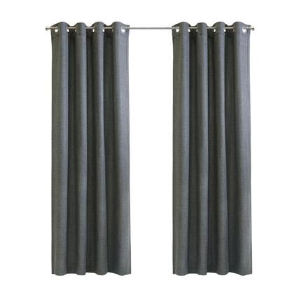 Front. Commonwealth Home Fashions - Habitat Sanders Light Filtering Window Treatment Grommet Curtain Panel for Bedroom Livingroom 52" x 108" Grey - Grey.