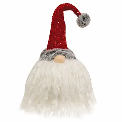 Front. BreeBe - *Red Sparkle Gnome Sitter - Multi.