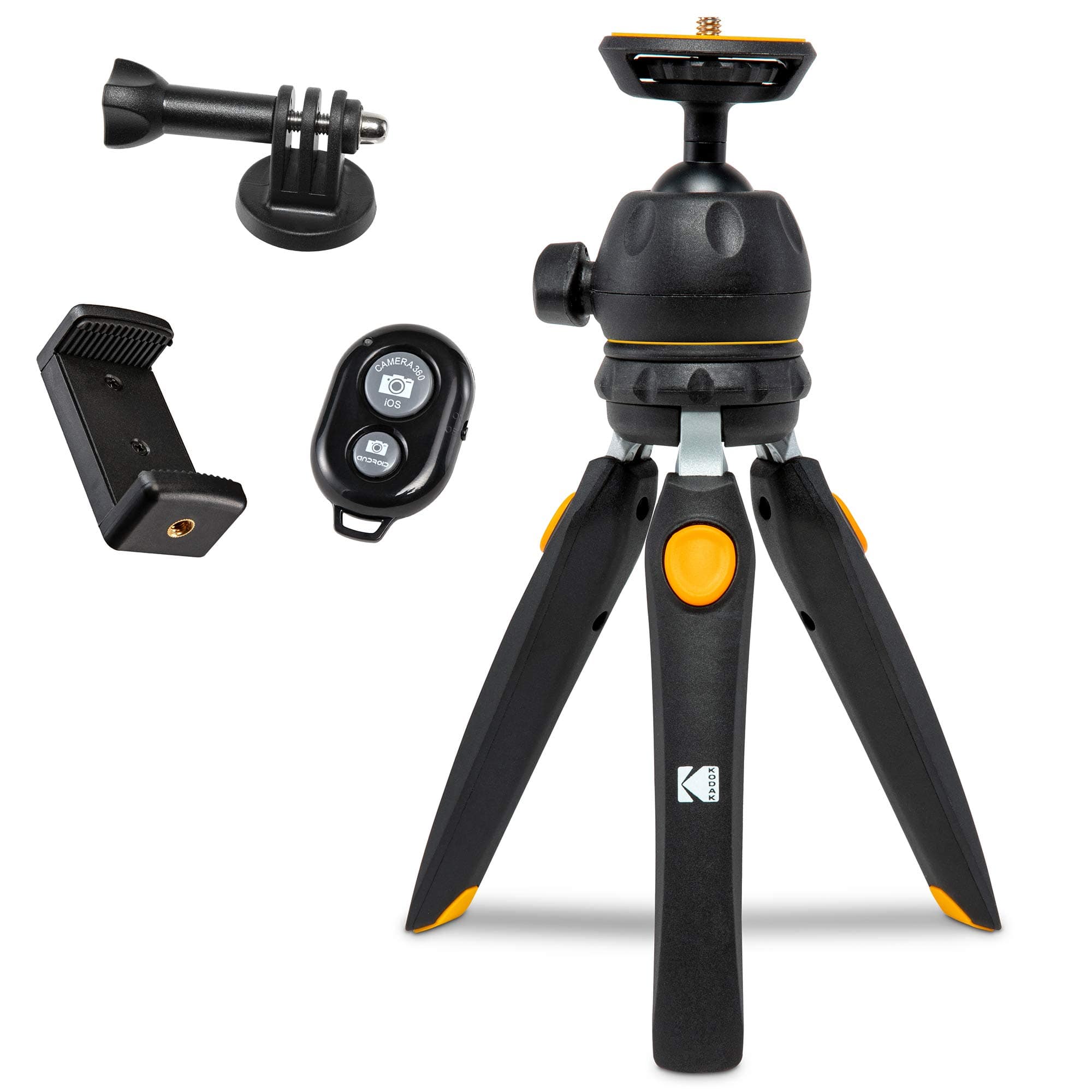 Kodak - Mini Tripod for Luma Cameras w/ 360° Ball Head, Adjustable Legs & Phone Mount