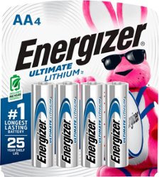 Energizer Ultimate Lithium AA Batteries (4 Pack), Double A Batteries - Front_Zoom